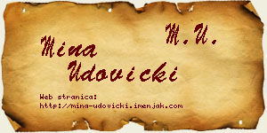 Mina Udovički vizit kartica